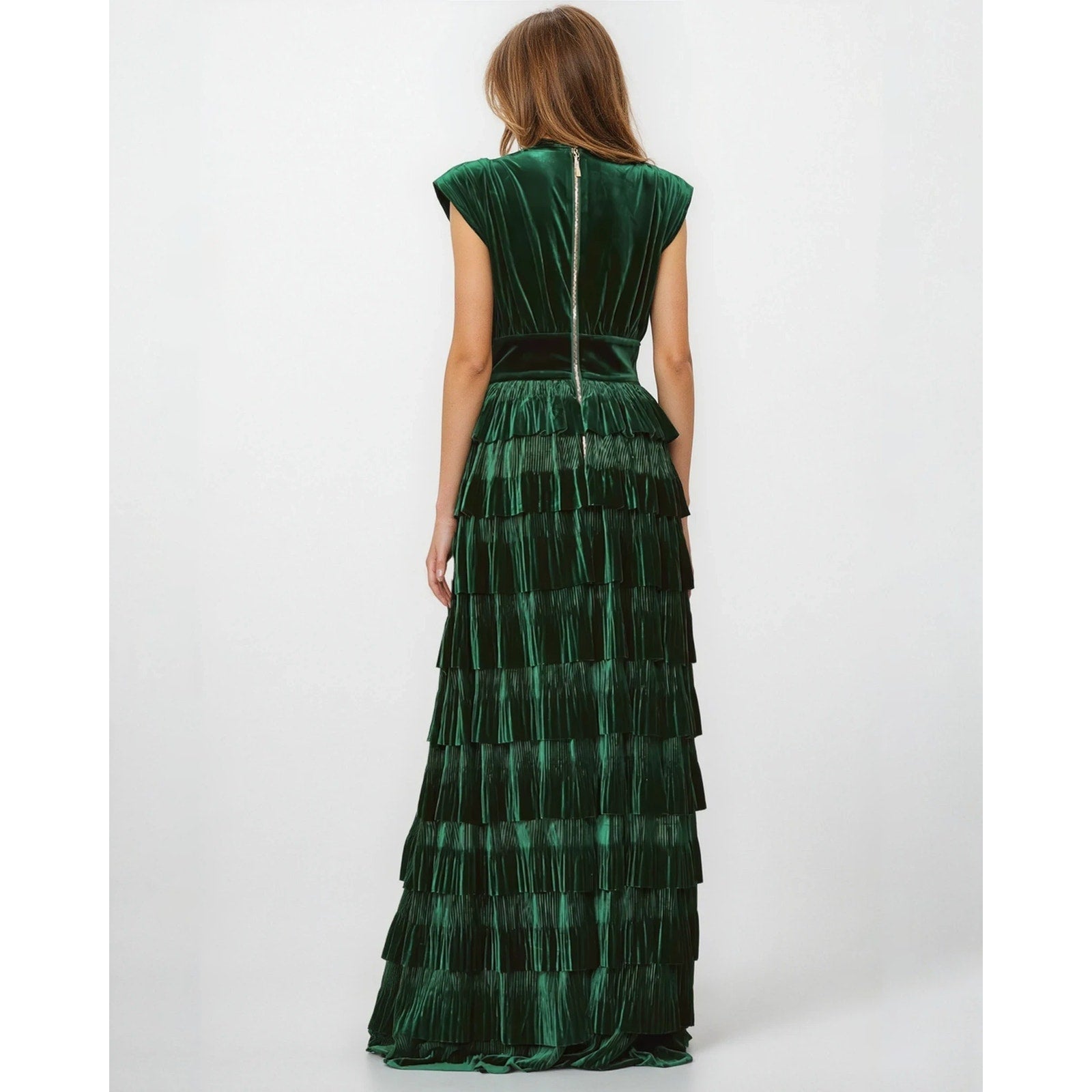 Bronx and Banco Emerald Velvet Gown - Wind & Song