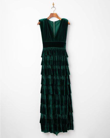 Bronx and Banco Emerald Velvet Gown - Wind & Song