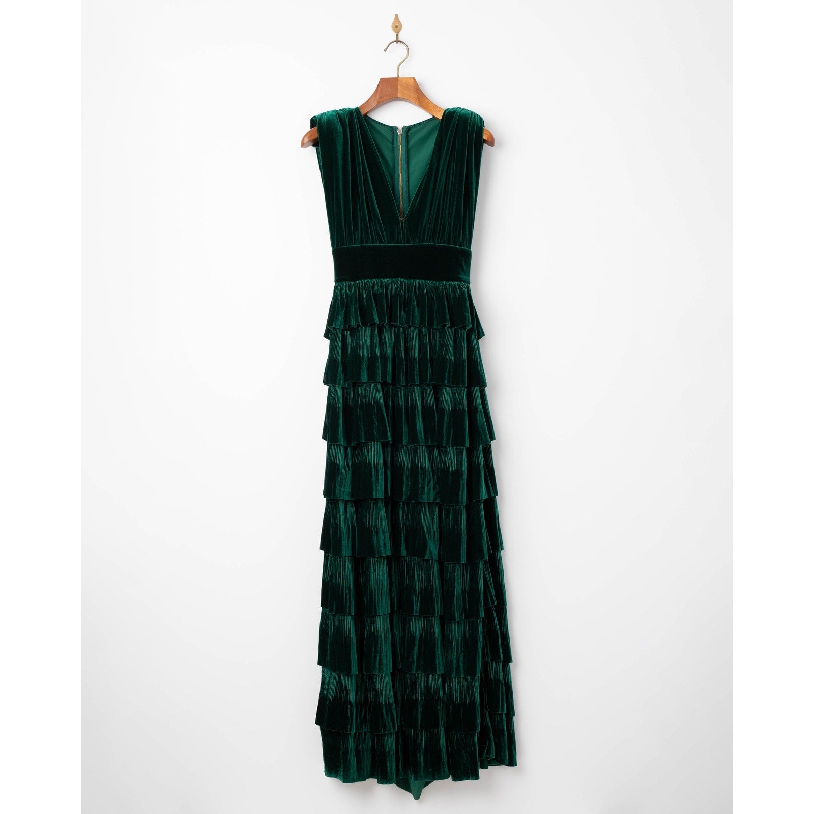 Bronx and Banco Emerald Velvet Gown - Wind & Song