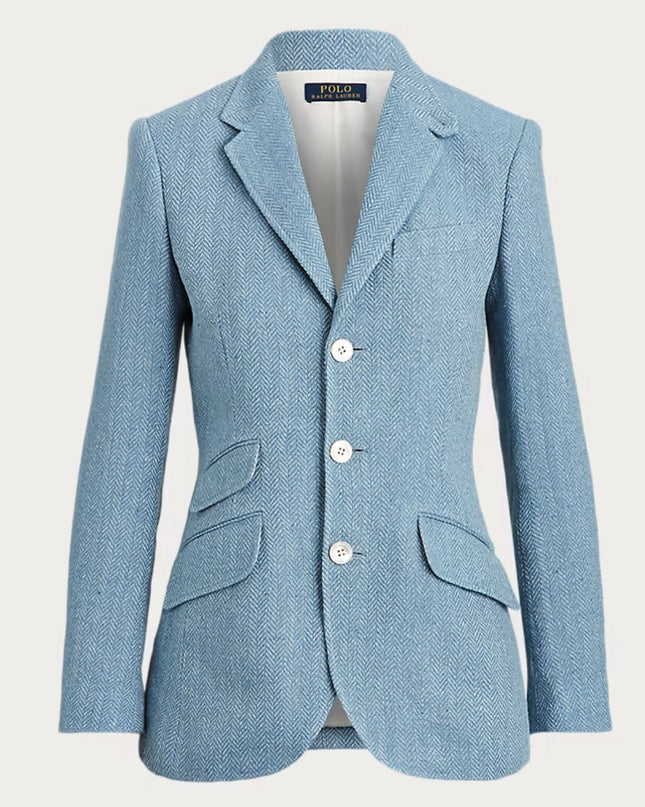 Polo Ralph Lauren Herringbone Linen-Blend Blazer - Size 2