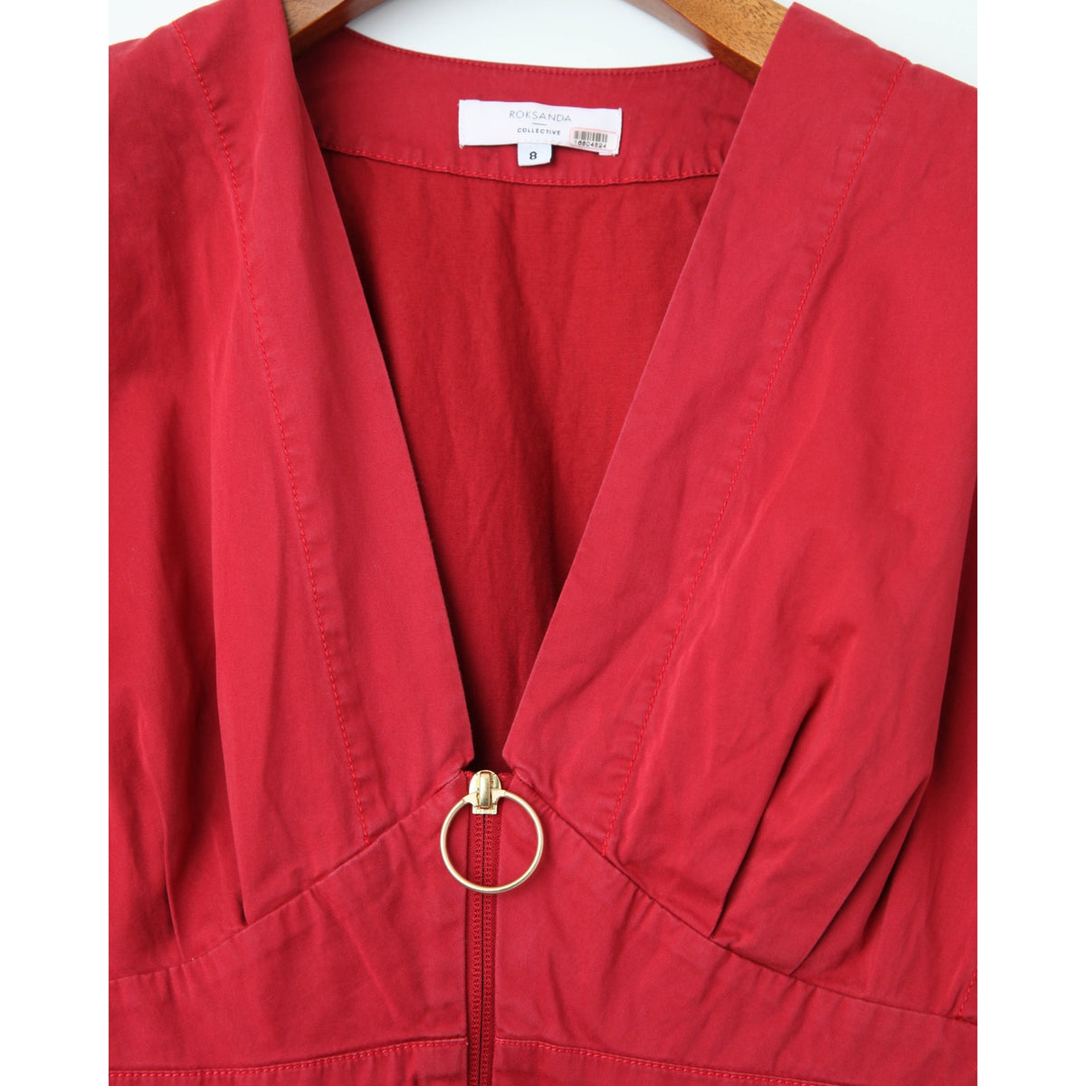 Roksanda Collective Two-Tone Midi Dress in Red and Orange Size 8