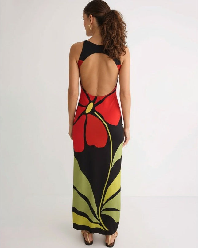 CALA DE LA CRUZ Solange Dress in Multicolored Floral - Wind & Song