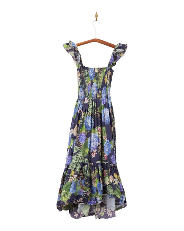 Cara Cara New York Ruby Blue Floral Midi Dress | Size M, Pre - Owned - Wind & Song