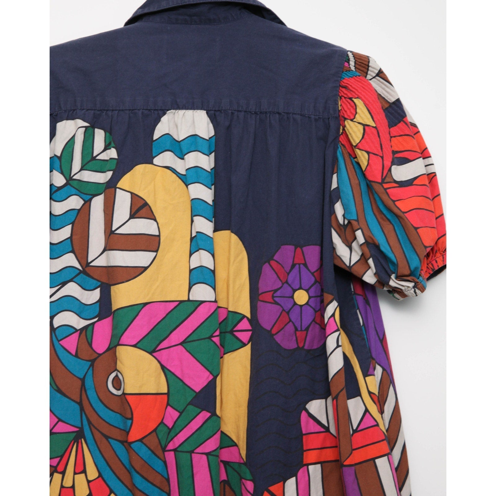 Carolina K Valerie Pleated Kaftan Size S – Multicolor Cotton - Wind & Song