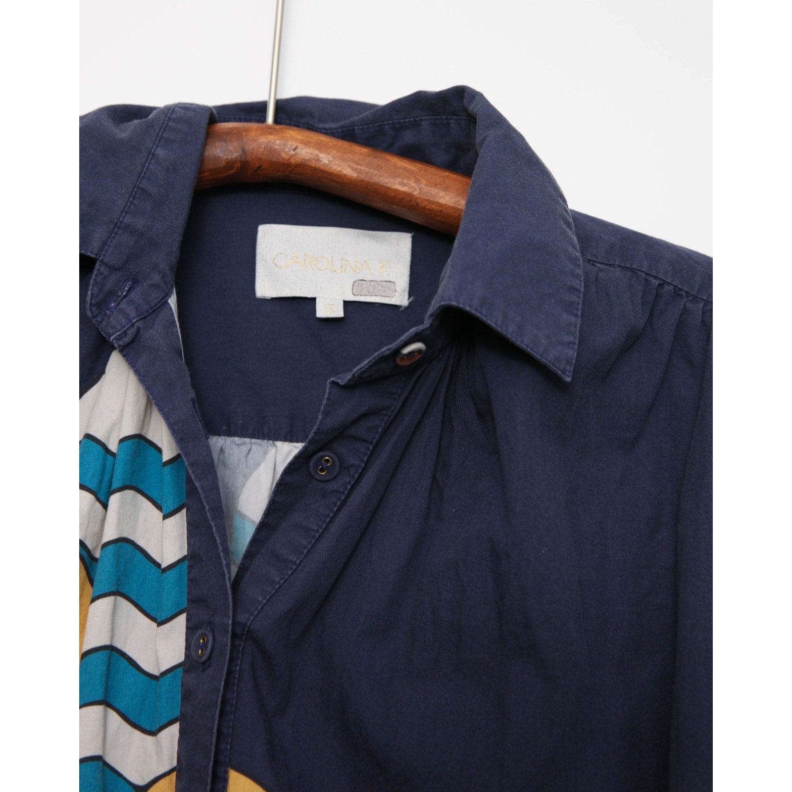 Carolina K Valerie Pleated Kaftan Size S – Multicolor Cotton - Wind & Song