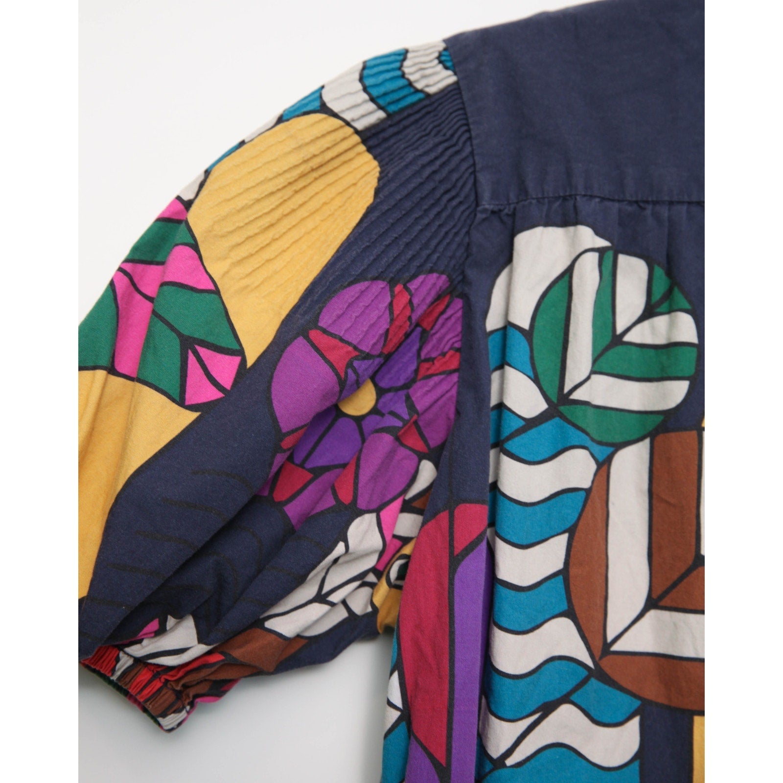 Carolina K Valerie Pleated Kaftan Size S – Multicolor Cotton - Wind & Song