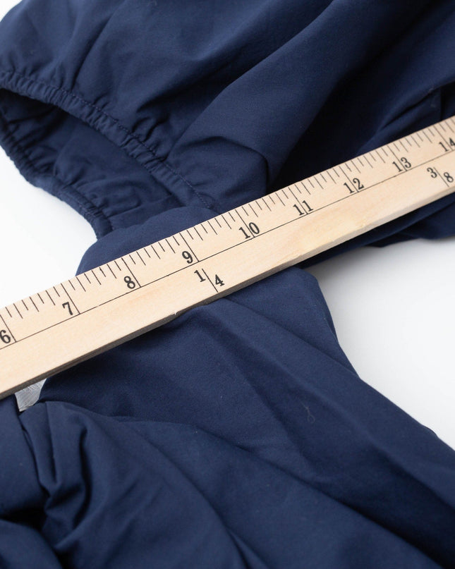 CAROLINE CONSTAS Blue Poplin Reyna Navy Dress - Size XXS - Wind & Song