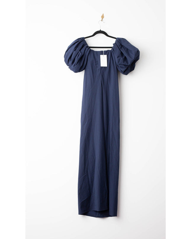 CAROLINE CONSTAS Blue Poplin Reyna Navy Dress - Size XXS - Wind & Song