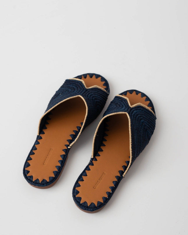 Carrie Forbes Salon Woven Slide Sandals - Wind & Song