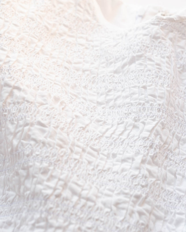 Sandy Liang Diddy White Cotton Dress - Size M