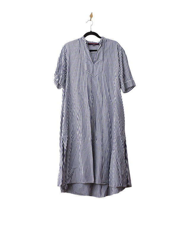 Martin Grant Oversize Blue Strips Cotton Tunic Dress