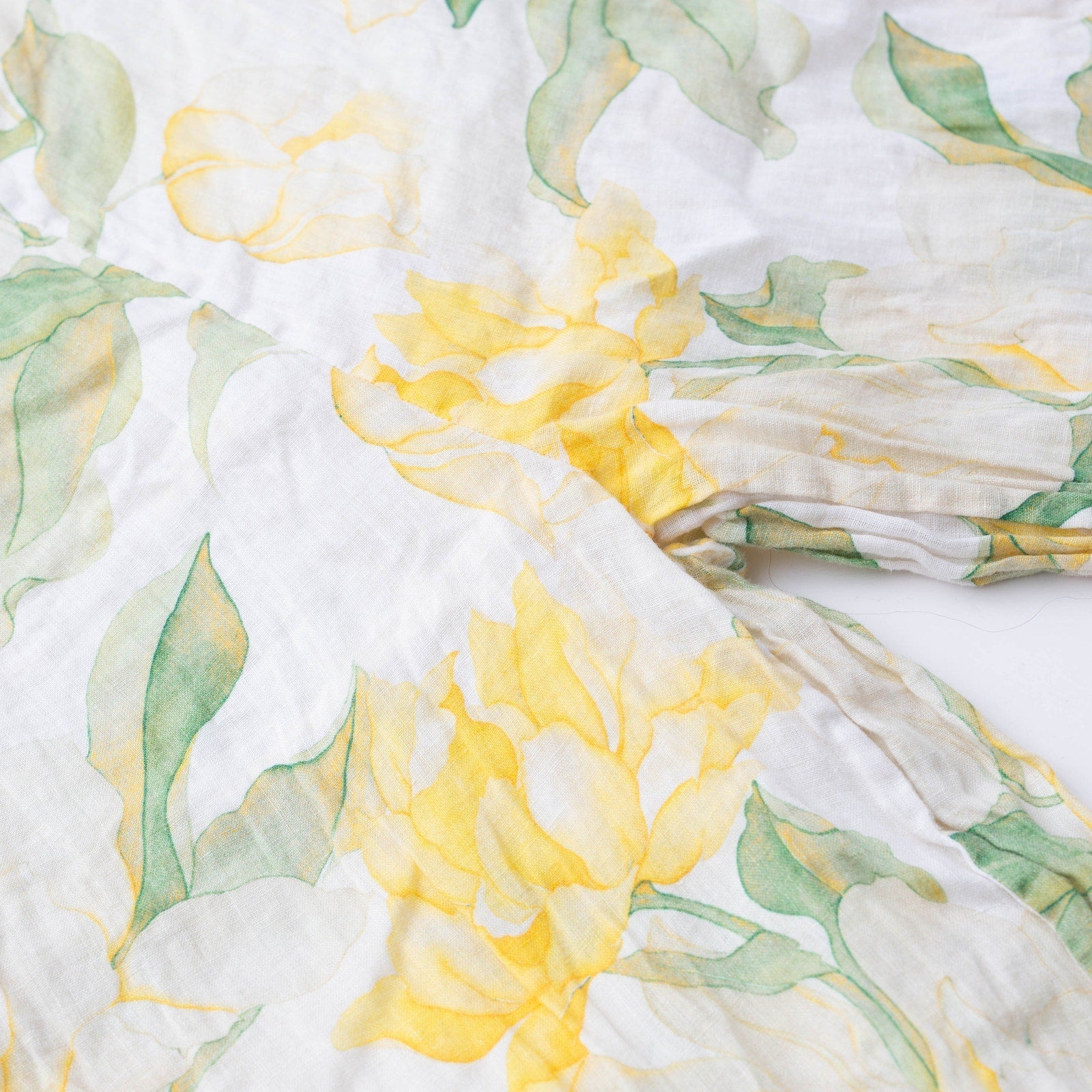 Christy Lynn Marta Yellow Floral Linen Trousers - Wind & Song