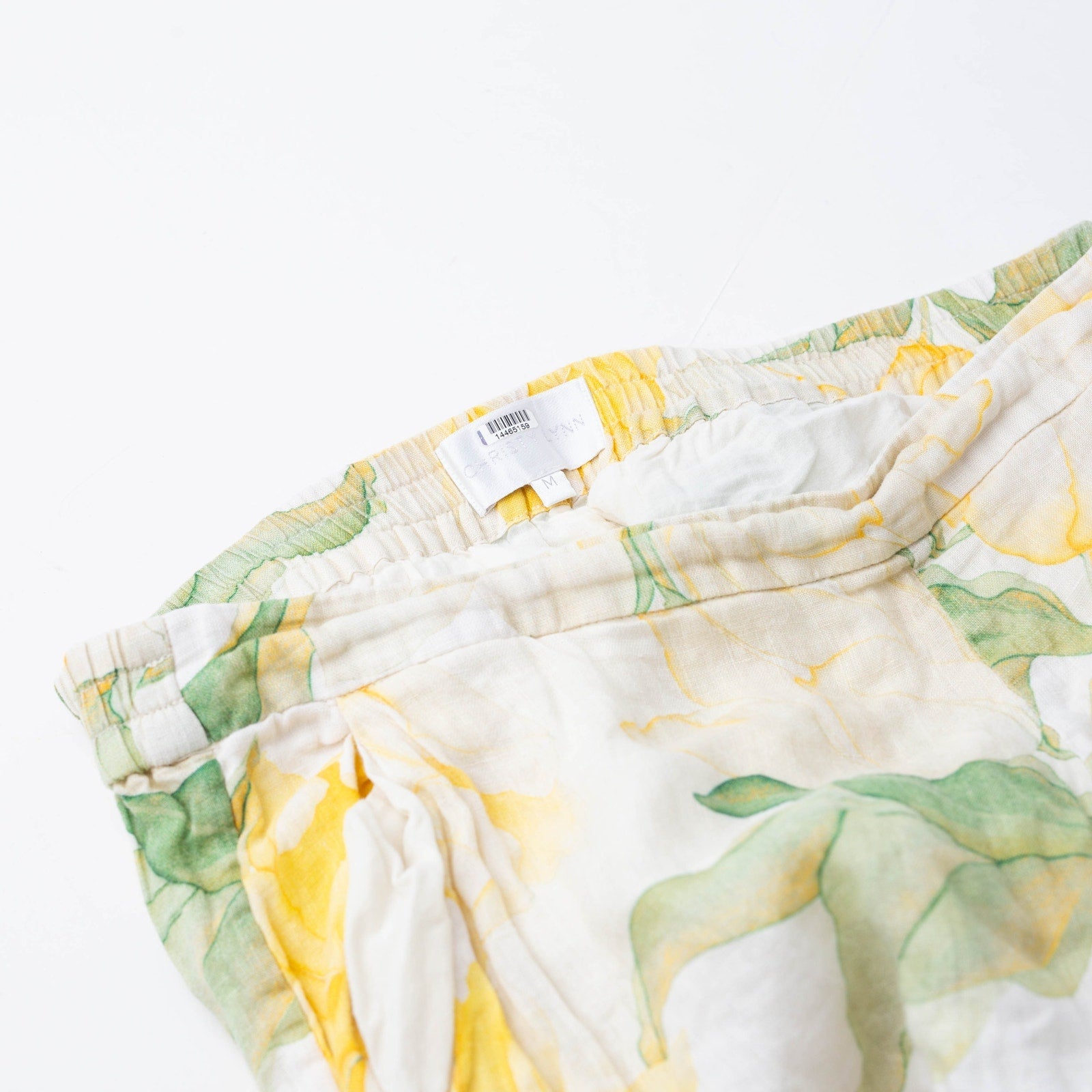 Christy Lynn Marta Yellow Floral Linen Trousers - Wind & Song