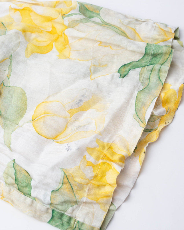 Christy Lynn Marta Yellow Floral Linen Trousers - Wind & Song