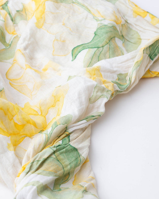 Christy Lynn Marta Yellow Floral Linen Trousers - Wind & Song