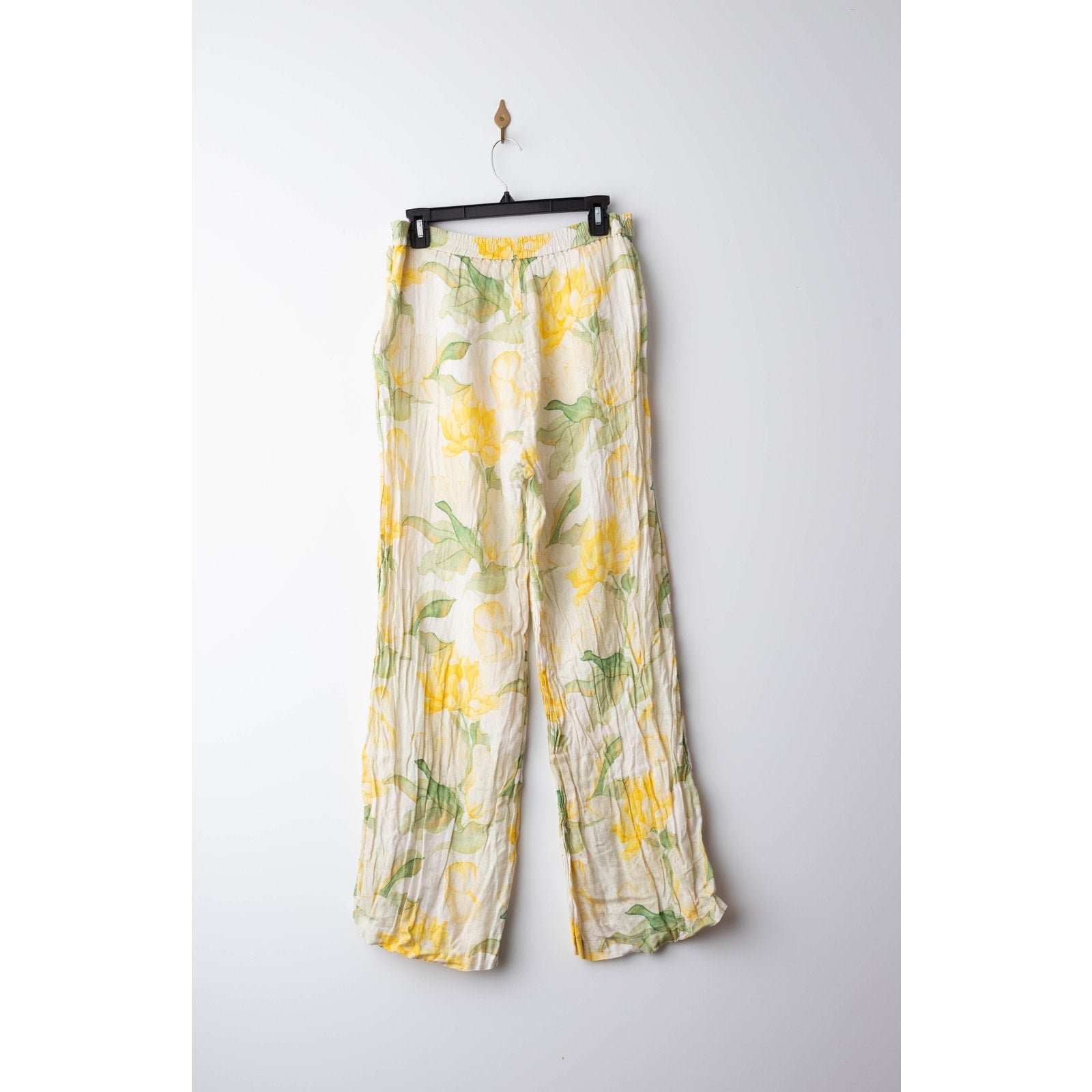 Christy Lynn Marta Yellow Floral Linen Trousers - Wind & Song