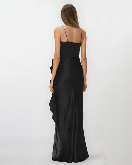 Cinq à Sept Drina Gown in Black Pre - owned - Size 6 - Wind & Song