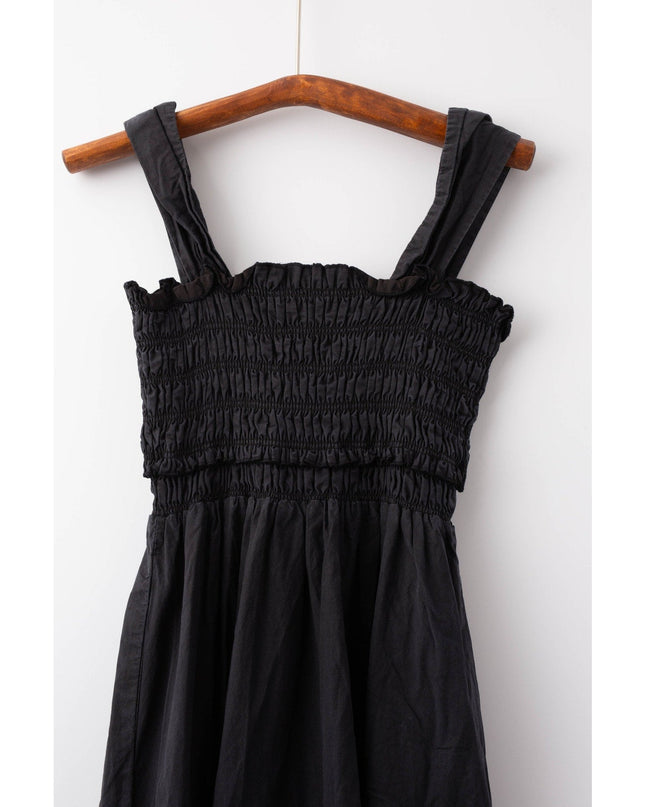 Club Monaco Cotton Smocked Midi Dress Pre - owned - Wind & Song