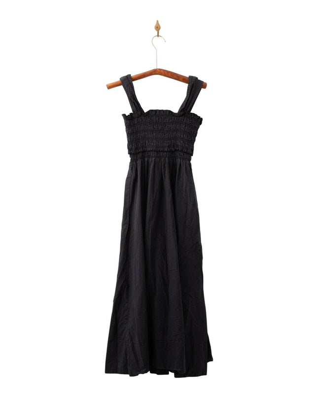 Club Monaco Cotton Smocked Midi Dress Pre - owned - Wind & Song