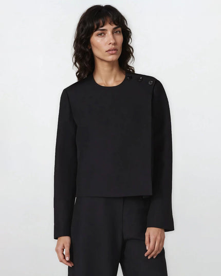 Co Black wool - blend Button Top Pre - owned - Size S - Wind & Song