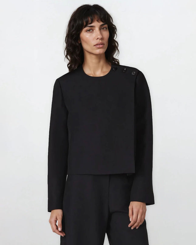 Co Black wool - blend Button Top Pre - owned - Size S - Wind & Song