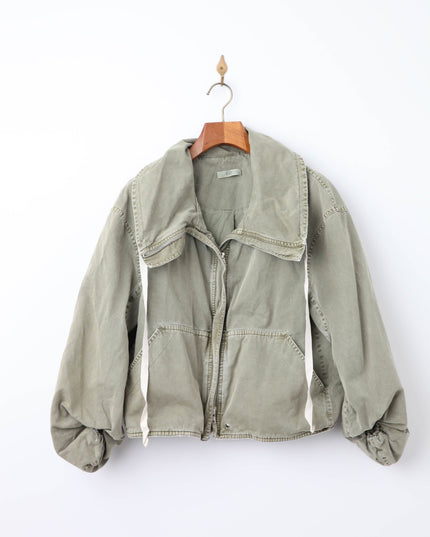 Co Green Rolled Collar Jacket in Green - Pre - owned. - Wind & Song