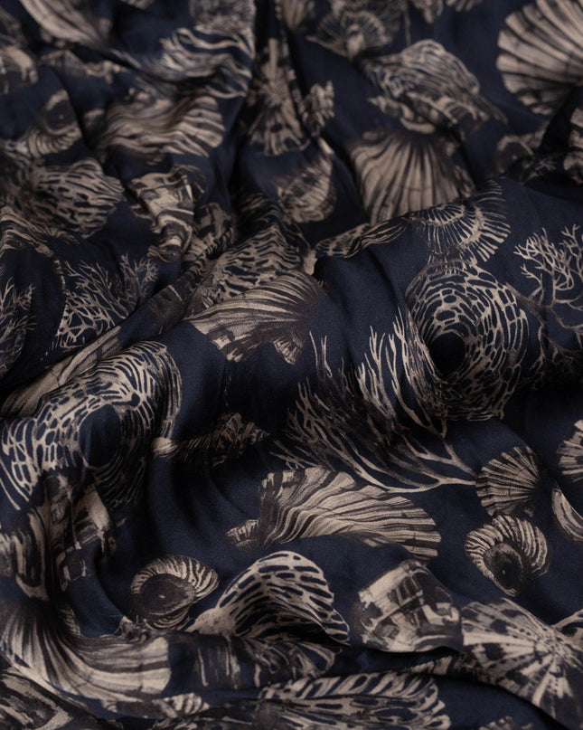 Co Puff Sleeve Black Printed Viscose Dress - Wind & Song