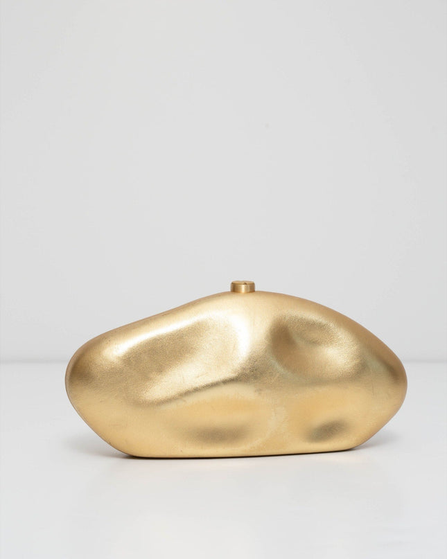 Cult Gaia Accessories Caldera Clutch in Gold - Pre - owned - Wind & Song