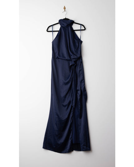 elle zeitoune Charlie High Neck Gown in Blue