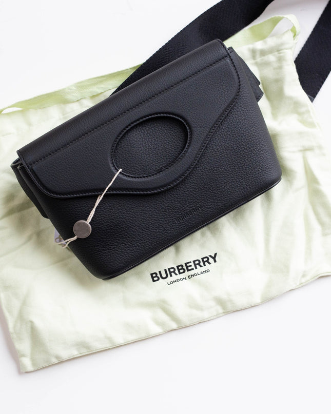 BURBERRY POCKET BELT BAG IN BLACK