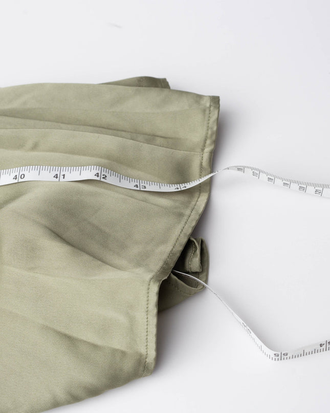 Reformation Sage Green Hensley Silk Dress