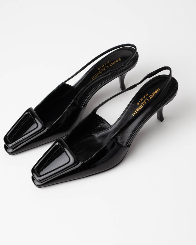 Saint Laurent Women's 24 Slingback Kitten Heel Pumps