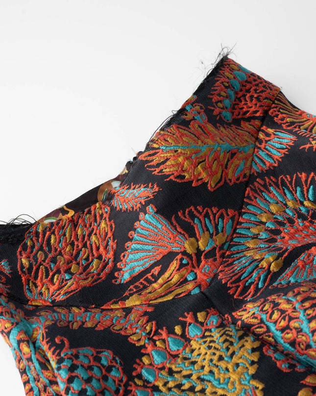 La DoubleJ Milano Black Floral Jersey Skirt