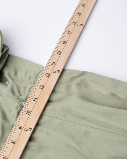 Reformation Sage Green Hensley Silk Dress