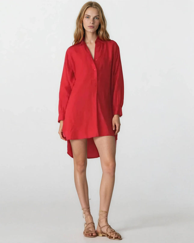 Dôen Jora Linen Dress in Scarlet Size XS NWT - Wind & Song