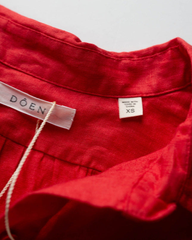 Dôen Jora Linen Dress in Scarlet Size XS NWT - Wind & Song