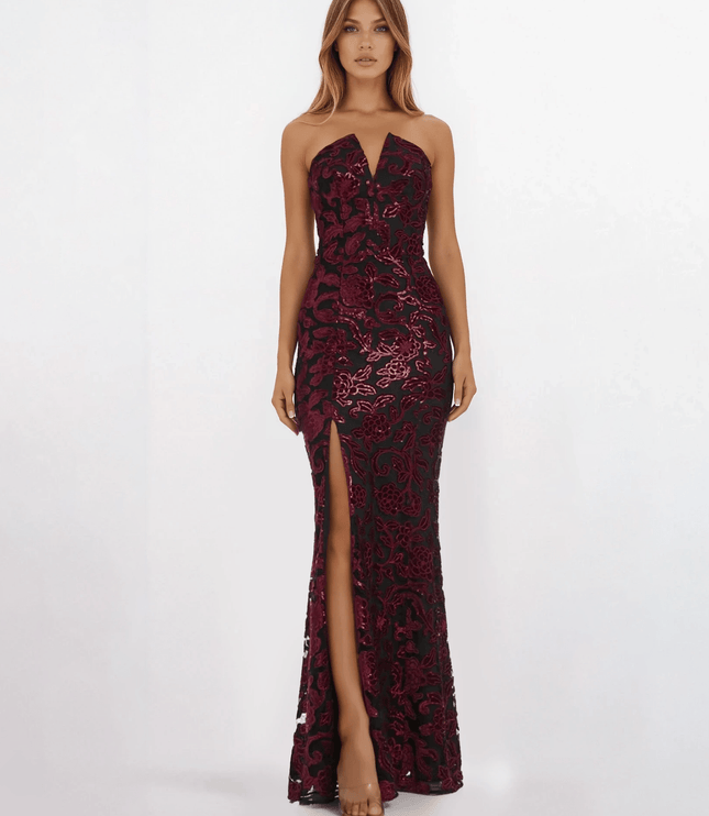 Dress The Population Fernanda Sequin Gown – Pre - Owned Size M - Wind & Song