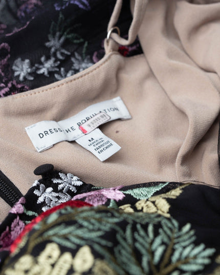 Dress The Population Floral Mesh Ava Gown - Wind & Song