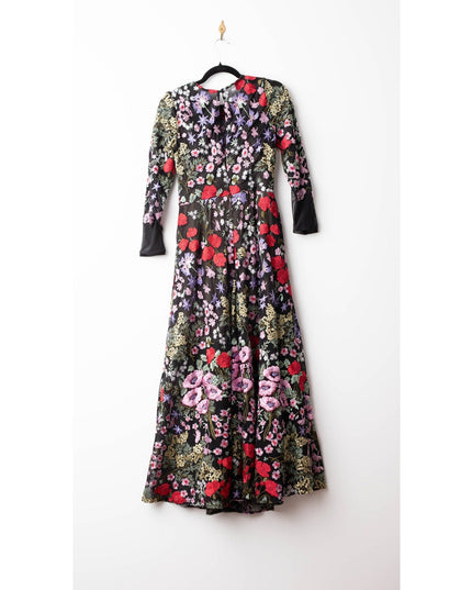 Dress The Population Floral Mesh Ava Gown - Wind & Song