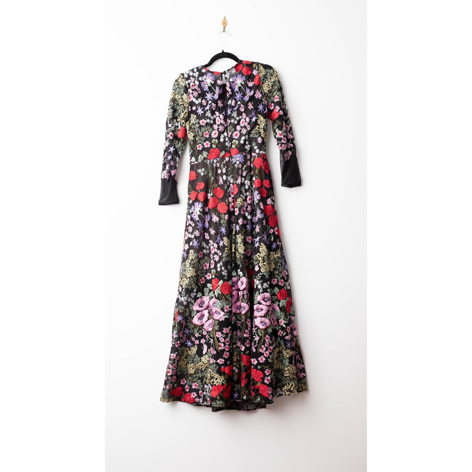 Dress The Population Floral Mesh Ava Gown - Wind & Song