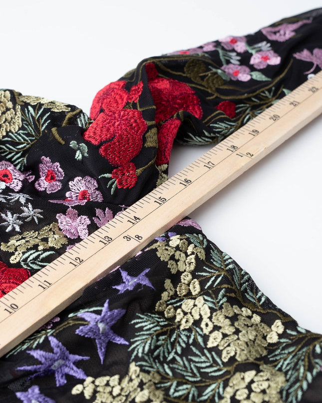 Dress The Population Floral Mesh Ava Gown - Wind & Song