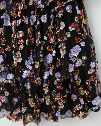 Dress The Population Lorain Sequin Tiered Ruffle Gown - Wind & Song