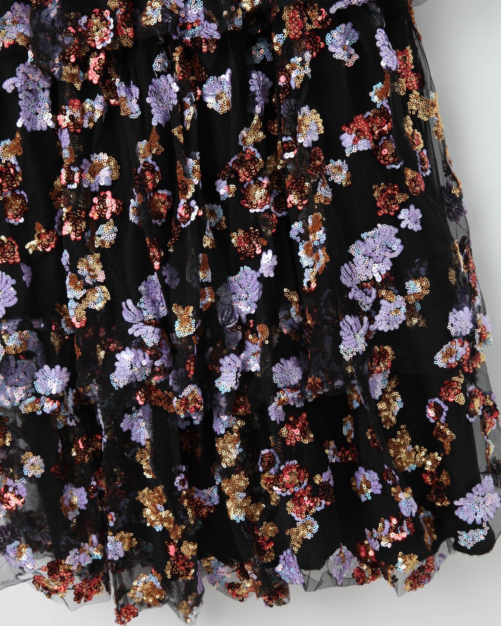 Dress The Population Lorain Sequin Tiered Ruffle Gown - Wind & Song