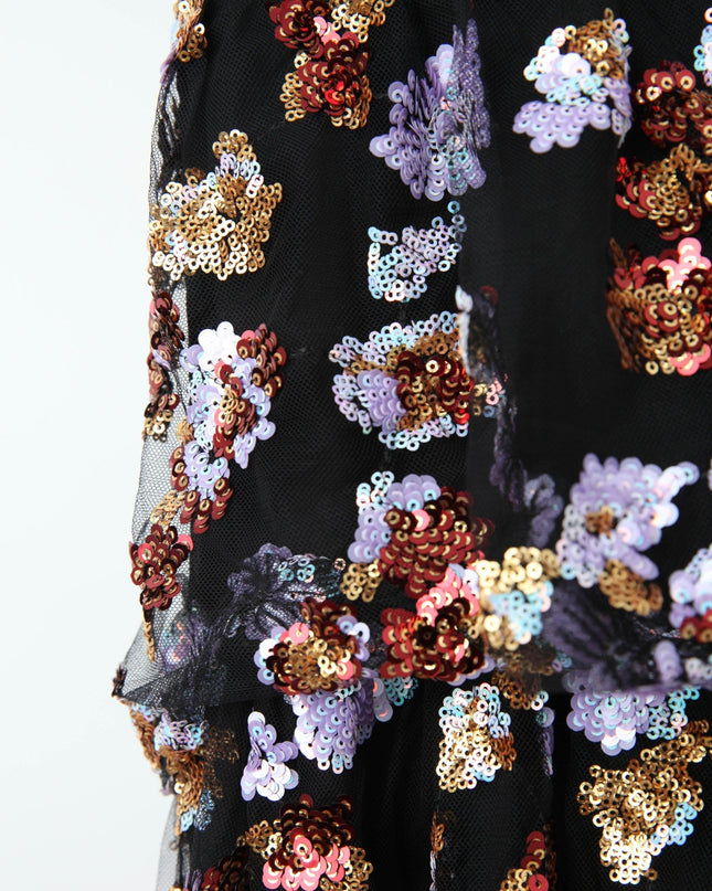 Dress The Population Lorain Sequin Tiered Ruffle Gown - Wind & Song