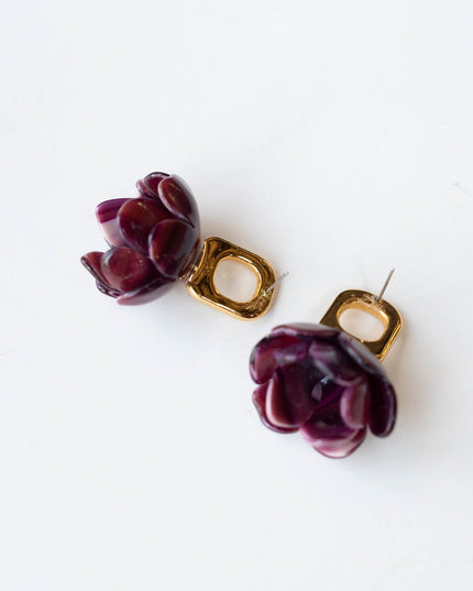 Lele Sadoughi Rose Petal Earrings