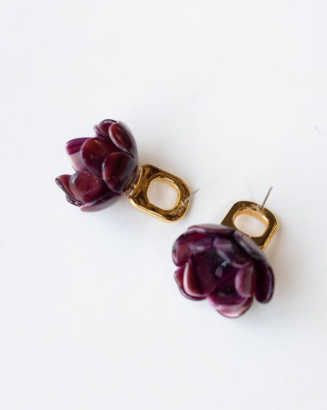 Lele Sadoughi Rose Petal Earrings