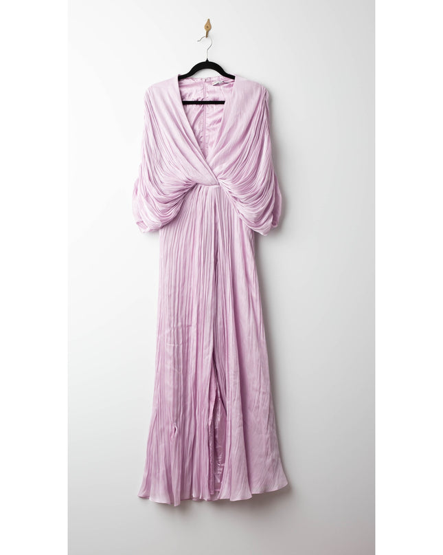 Badgley Mischka Pink Drape Dolman Gown
