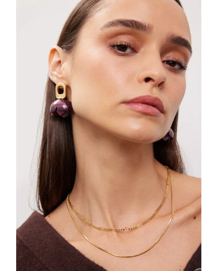 Lele Sadoughi Rose Petal Earrings