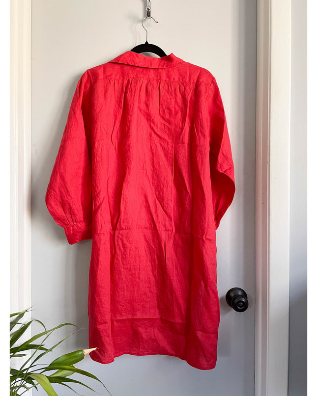 Dôen Jora Linen Dress in Scarlet Size XS