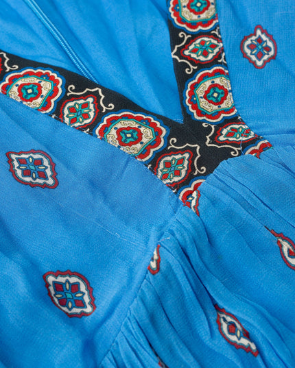 FARM Rio Anika Tiles Blue Maxi Dress